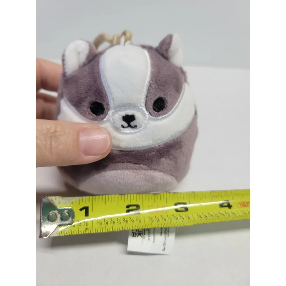 Squishmallows Mita the Badger 3.5 Inch Backpack Clip Plush Purple S3‎ #1471 NWT